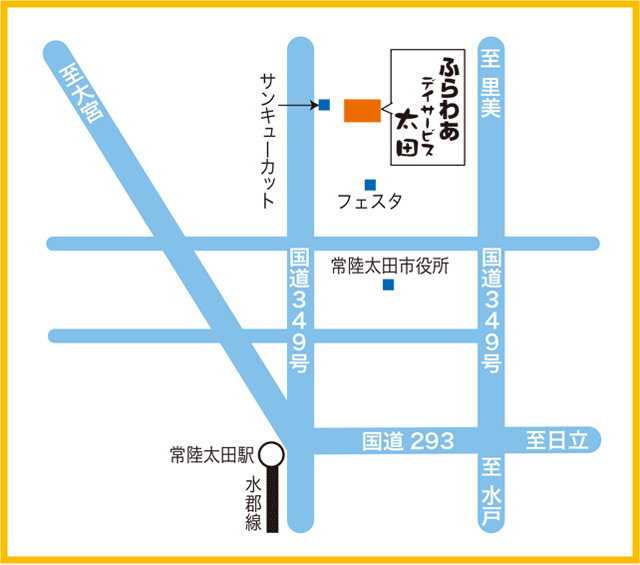 ふらわあデイサービス太田 地図